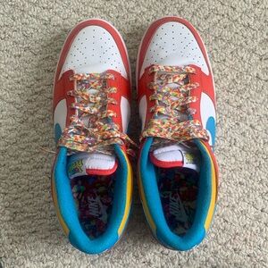 Like new Nike Dunk Low QS Men's LeBron James Fruity Pebbles shoes